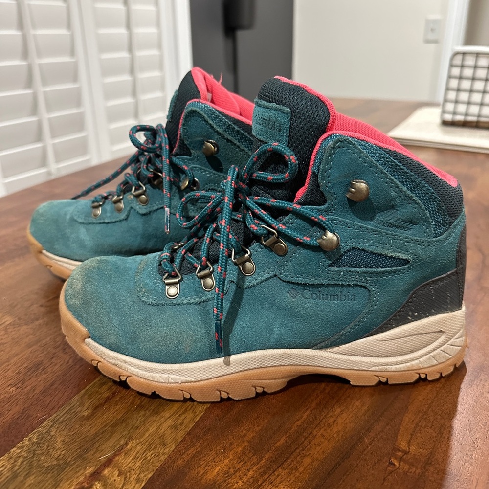 Columbia Teal and Coral Hiking Boots